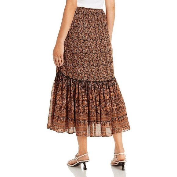 Kobi Halperin Women's Charlie Floral Print Skirt - Hazelnut Multi S - Picture 7 of 7